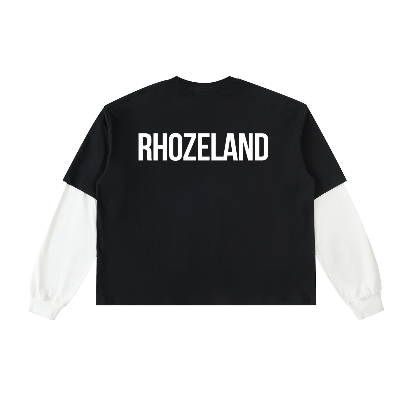 Layered Contrast Sleeve Cotton T-Shirt